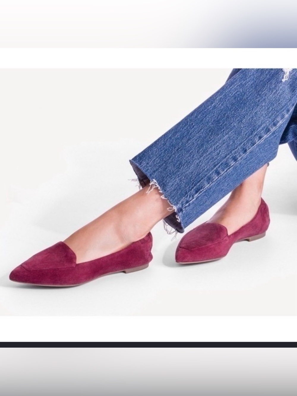 Hush Puppies Berry Purple Suede Pointed Toe Loafers Sz 6.5